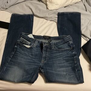 GUESS Men's Dark Blue Straight Jeans